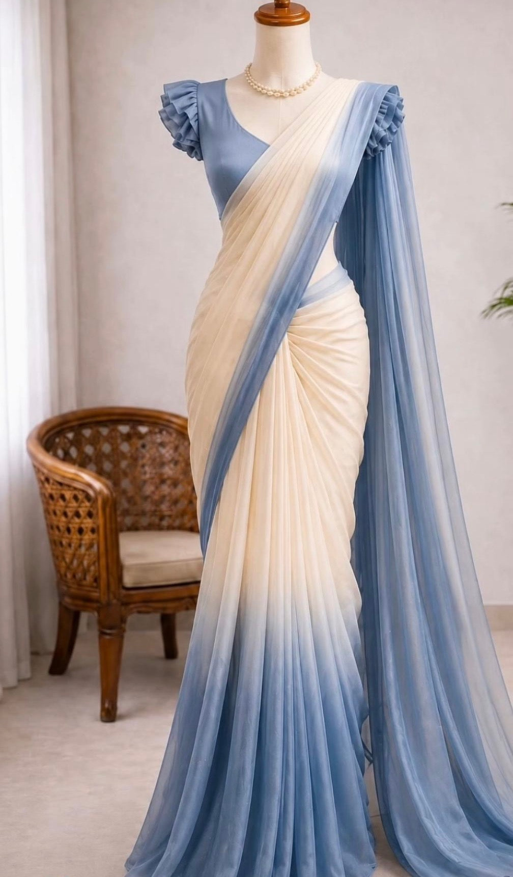 Chinon Saree - Design 1