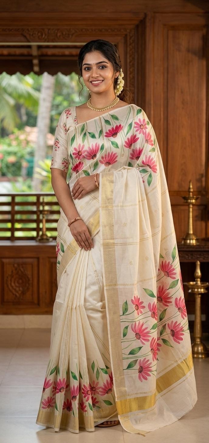 Gulabi Bloom Saree